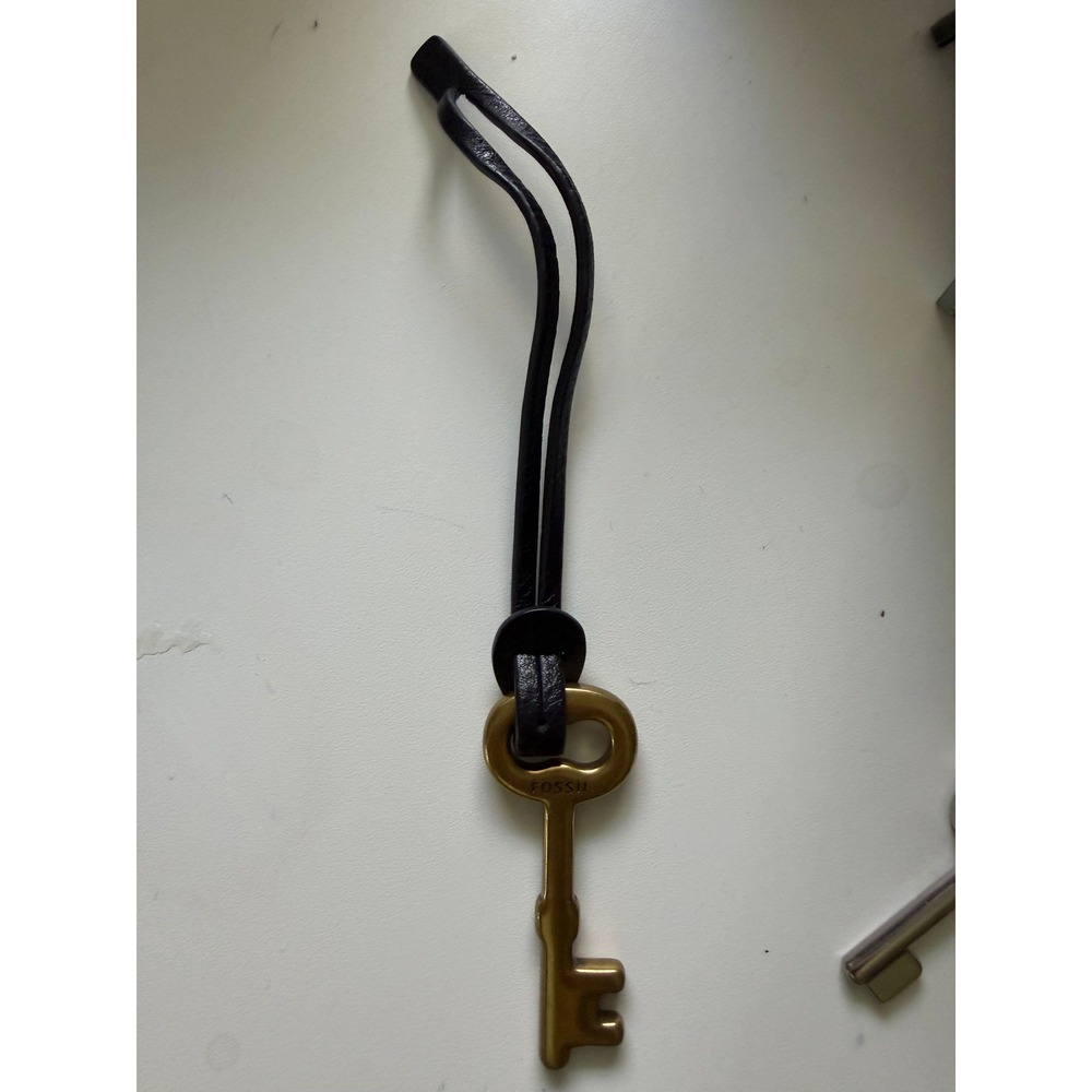 Fossil Brass Key Bag Charm